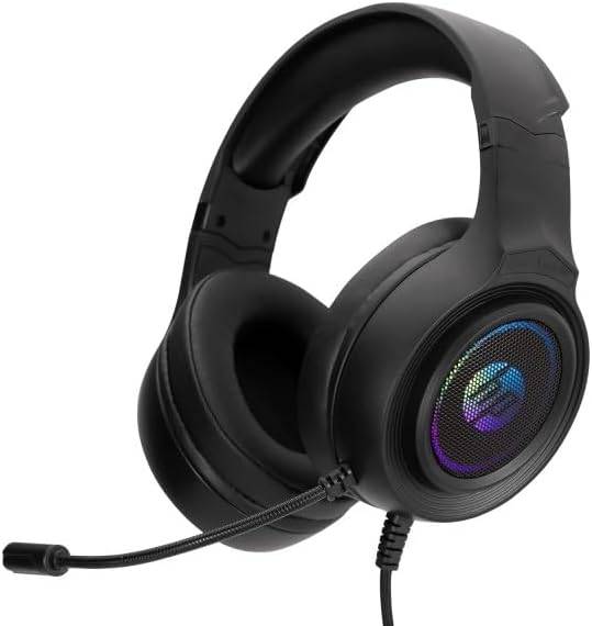 AURICULARES ESTÉREO PARA JUEGOS CON USB HP DHE-8008U  USB. LUZ RGB - AURICULARES ESTÉREO PARA JUEGOS CON USB HP DHE-8008U  USB. LUZ RGB -